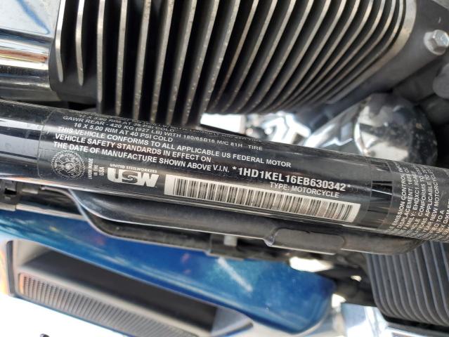 1HD1KEL16EB630342 - 2014 HARLEY-DAVIDSON FLHTK ELECTRA GLIDE ULTRA LIMITED BLUE photo 10