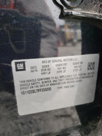 1G11C5SL7FF330295 - 2015 CHEVROLET MALIBU 1LT 黑色 照片 12