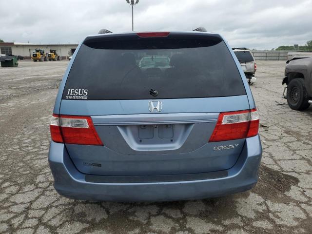 5FNRL38625B090558 - 2005 HONDA ODYSSEY EXL BLUE photo 6