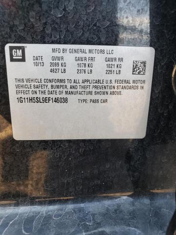 1G11H5SL9EF146038 - 2014 CHEVROLET MALIBU LTZ შავი ფოტო 12