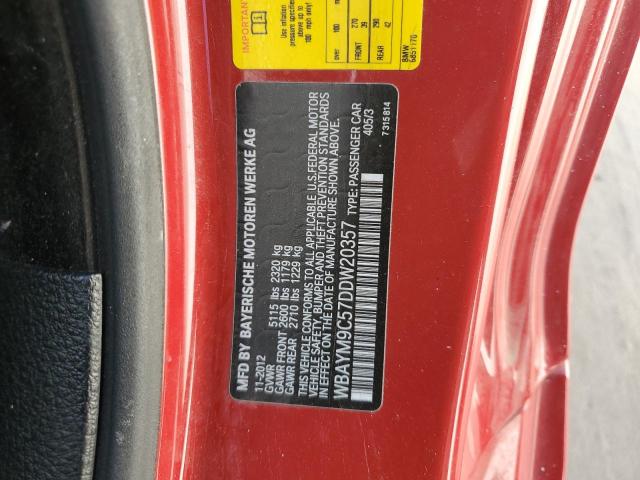 WBAYM9C57DDW20357 - 2013 BMW 650 I RED photo 12