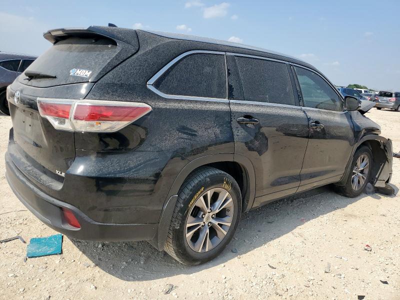 5TDKKRFH2FS097163 - 2015 TOYOTA HIGHLANDER XLE BLACK photo 3