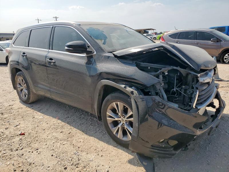 5TDKKRFH2FS097163 - 2015 TOYOTA HIGHLANDER XLE BLACK photo 4