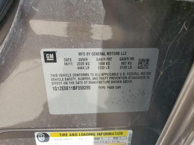 1G1ZE5E11BF398285 - 2011 CHEVROLET MALIBU LTZ GRAY photo 12