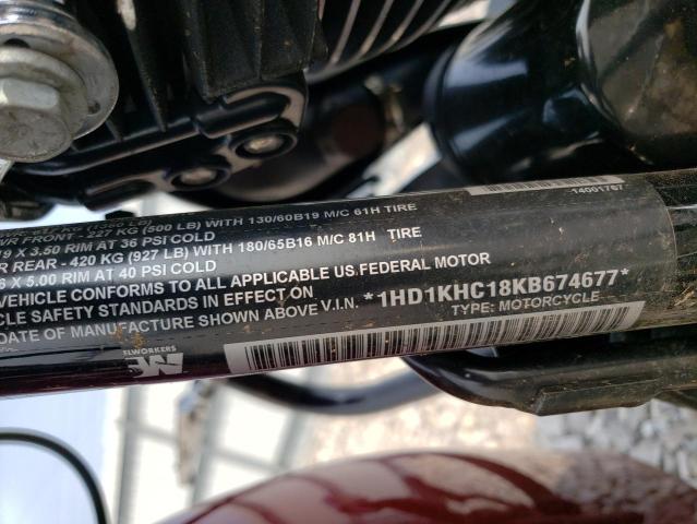 1HD1KHC18KB674677 - 2019 HARLEY-DAVIDSON FLTRX 红色 照片 10