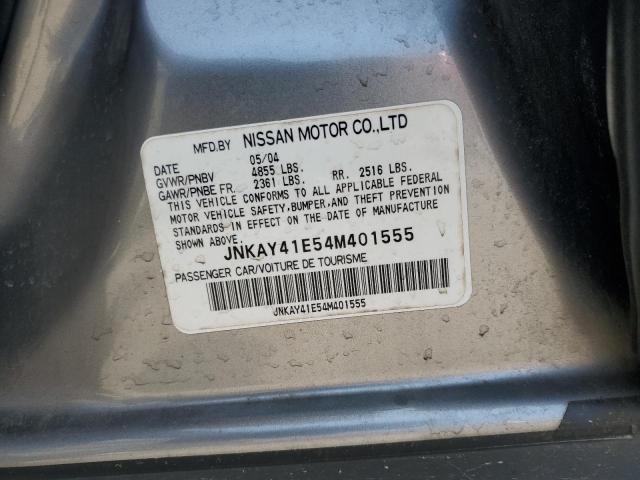 JNKAY41E54M401555 - 2004 INFINITI M45 GRAY photo 12