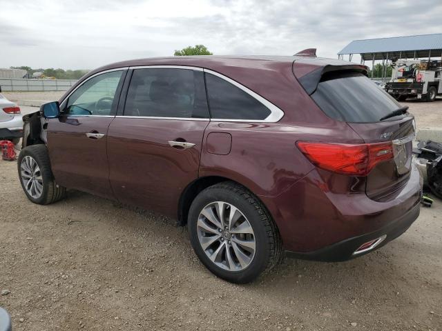 5FRYD4H48FB027669 - 2015 ACURA MDX TECHNOLOGY BURGUNDY photo 2