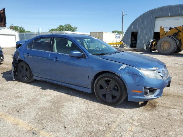 3FAHP0KC1AR110603 - 2010 FORD FUSION SPORT BLUE photo 4