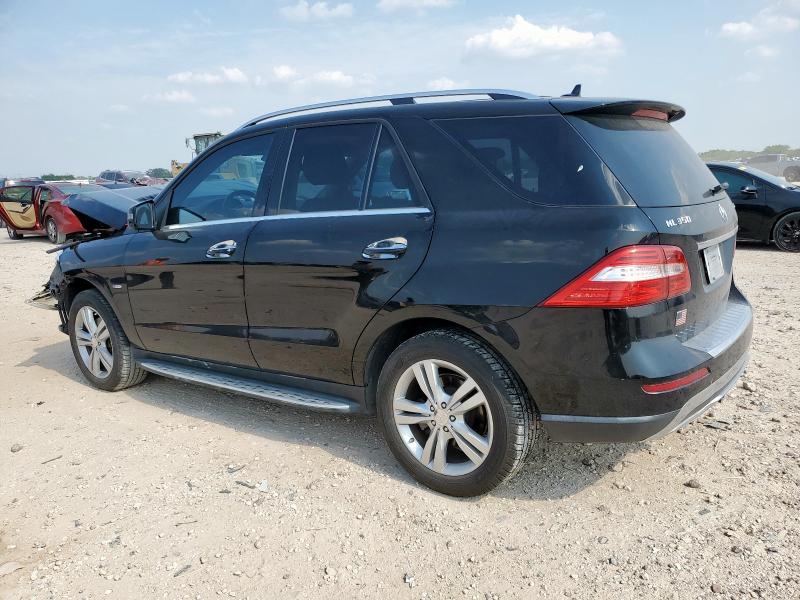 4JGDA5HB8CA008343 - 2012 MERCEDES-BENZ ML 350 4MATIC BLACK photo 2