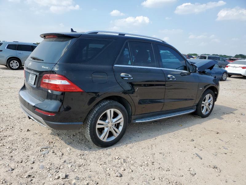 4JGDA5HB8CA008343 - 2012 MERCEDES-BENZ ML 350 4MATIC BLACK photo 3