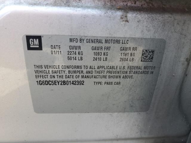 1G6DC5EY2B0142392 - 2011 CADILLAC CTS SILVER photo 12