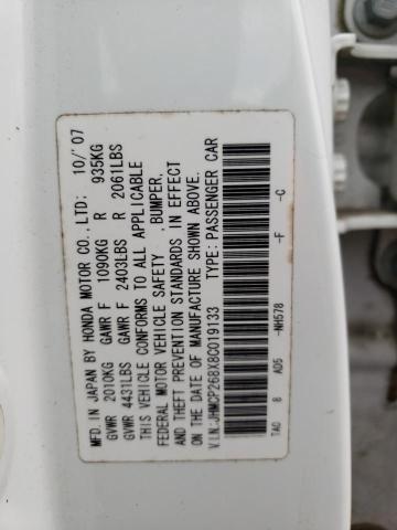 JHMCP268X8C019133 - 2008 HONDA ACCORD EXL UNKNOWN - NOT OK FOR INV. photo 12