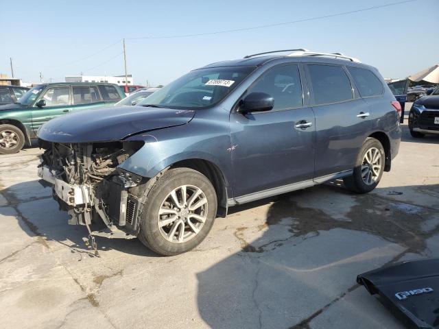 5N1AR2MN6EC625287 - 2014 NISSAN PATHFINDER S BLUE photo 1