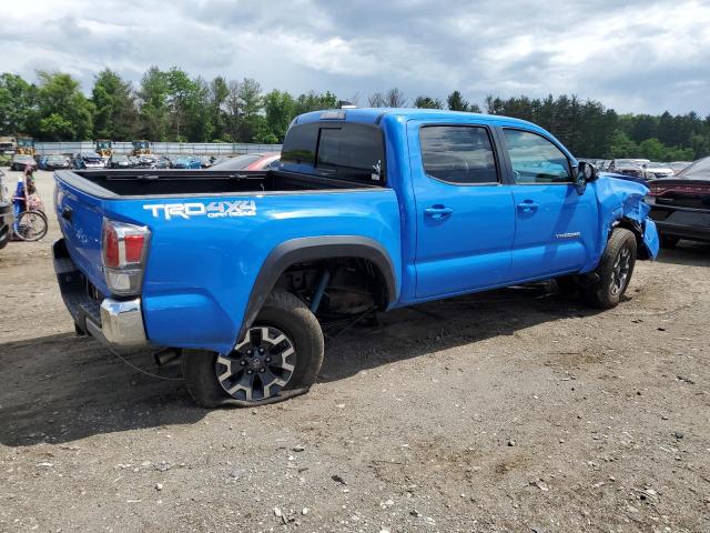 3TYCZ5ANXMT021844 - 2021 TOYOTA TACOMA DOUBLE CAB BLUE photo 3