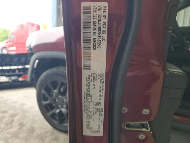 3C4NJDBB2NT182240 - 2022 JEEP COMPASS LATITUDE BURGUNDY photo 14