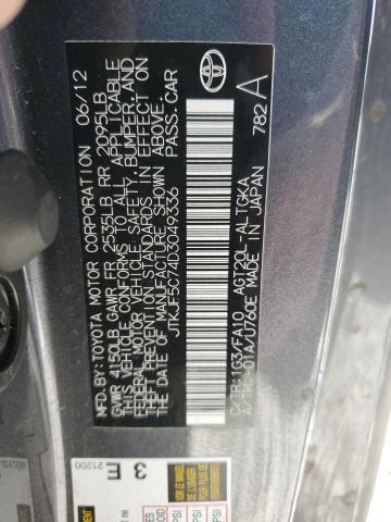 JTKJF5C74D3049336 - 2013 TOYOTA SCION TC 石墨色 照片 12