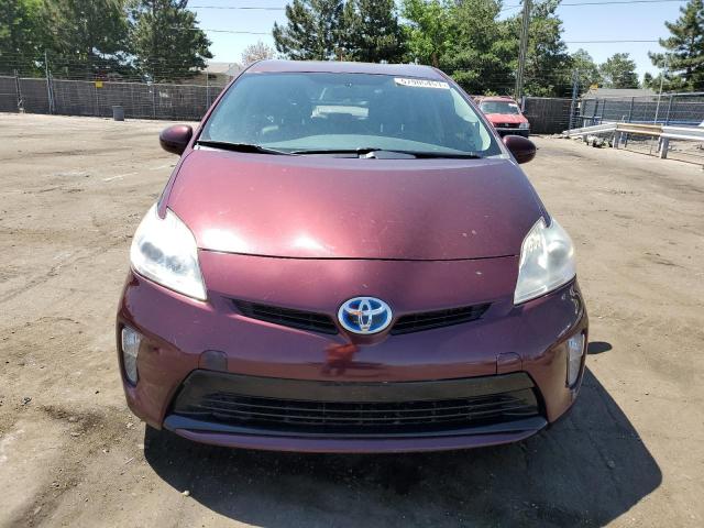 JTDKN3DU6D5593977 - 2013 TOYOTA PRIUS BURGUNDY photo 5