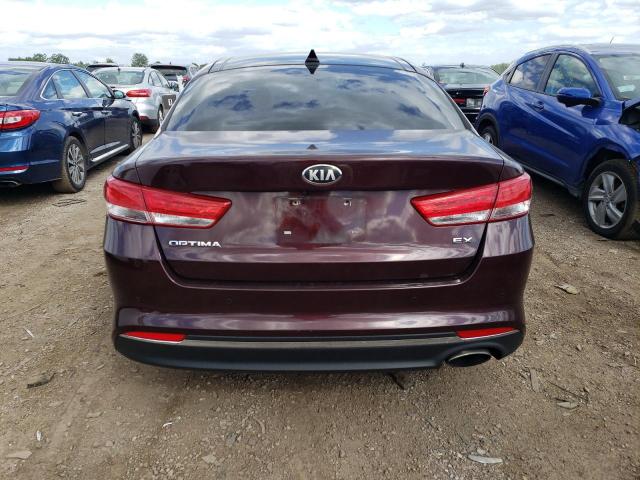 5XXGU4L34JG185587 - 2018 KIA OPTIMA EX MAROON photo 6