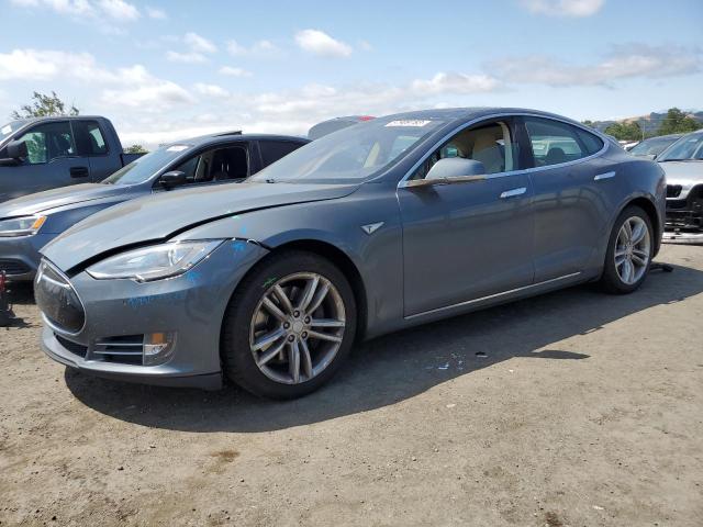 5YJSA1H16EFP40234 - 2014 TESLA MODEL S Մոխրագույն լուսանկար 1