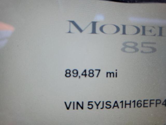 5YJSA1H16EFP40234 - 2014 TESLA MODEL S Մոխրագույն լուսանկար 9