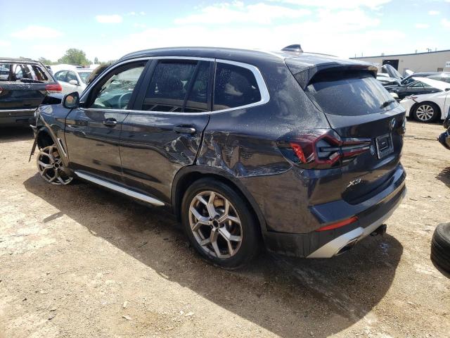 5UX53DP01N9K52450 - 2022 BMW X3 XDRIVE30I GRAY photo 2