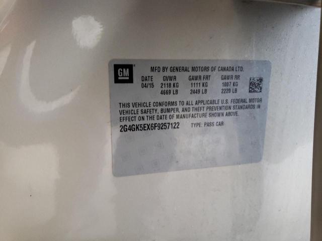 2G4GK5EX6F9257122 - 2015 BUICK REGAL 米色 照片 12