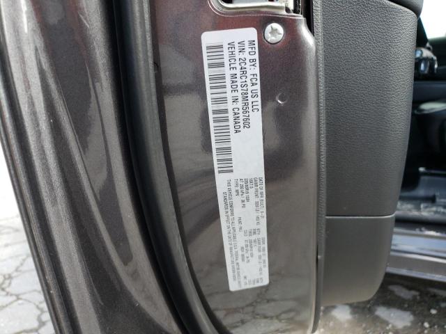 2C4RC1S78MR567602 - 2021 CHRYSLER PACIFICA HYBRID LIMITED GRAY photo 10