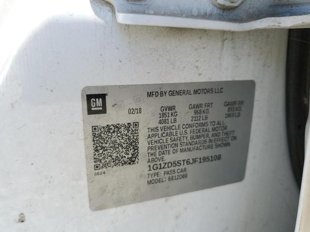 1G1ZD5ST6JF195108 - 2018 CHEVROLET MALIBU LT WHITE photo 13