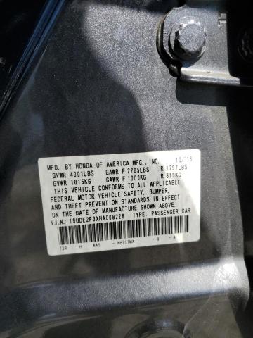 19UDE2F3XHA008226 - 2017 ACURA ILX BASE WATCH PLUS GRAY photo 13