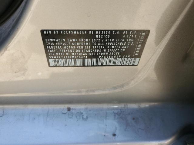 3VW2K7AJ2EM213424 - 2014 VOLKSWAGEN JETTA BASE Qızıl foto 12