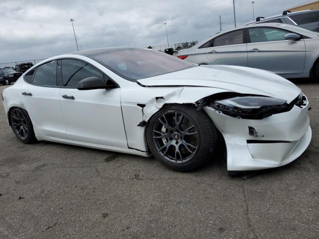 5YJSA1E58NF478661 - 2022 TESLA MODEL S Biały zdjęcie 4