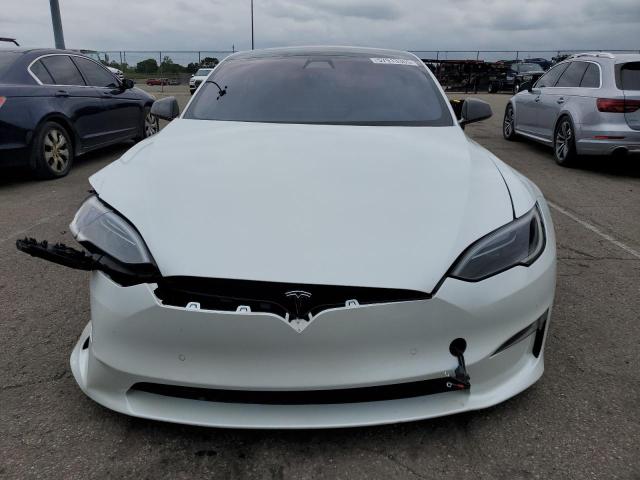 5YJSA1E58NF478661 - 2022 TESLA MODEL S Biały zdjęcie 5