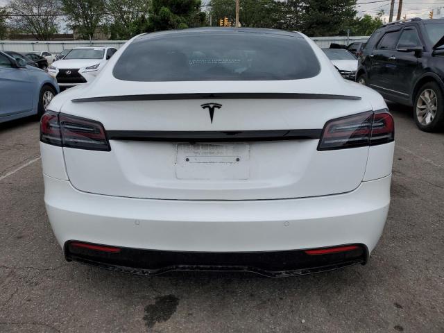 5YJSA1E58NF478661 - 2022 TESLA MODEL S Biały zdjęcie 6