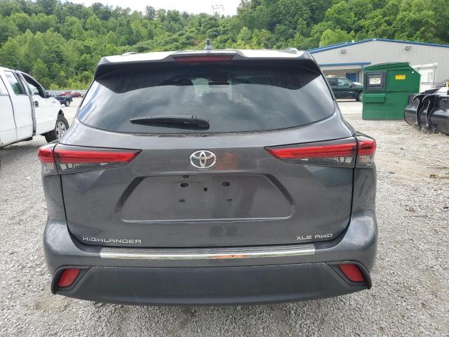 5TDHZRBH6LS004698 - 2020 TOYOTA HIGHLANDER XLE GRAY photo 6