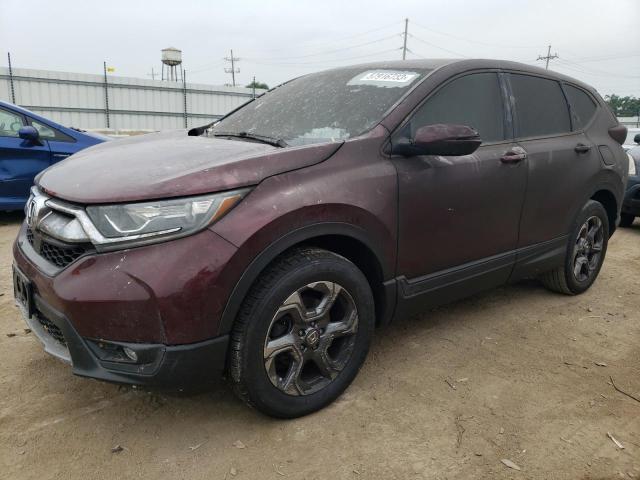 7FARW2H80JE069080 - 2018 HONDA CR-V EXL MAROON photo 1