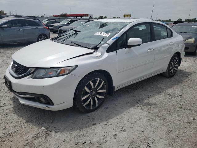19XFB2F90EE085071 - 2014 HONDA CIVIC EXL WHITE photo 1