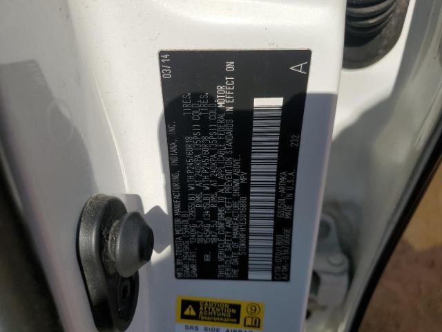 5TDKKRFH1ES016880 - 2014 TOYOTA HIGHLANDER XLE Ağ foto 14