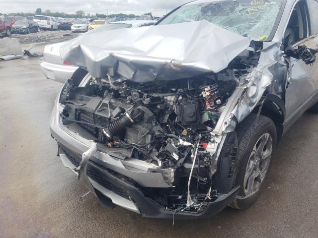 7FARW2H89KE060220 - 2019 HONDA CR-V EXL SILVER photo 9