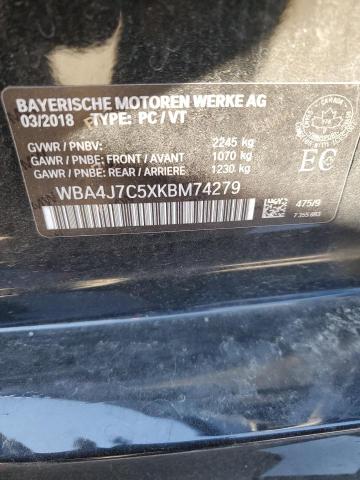 WBA4J7C5XKBM74279 - 2019 BMW 440XI GRAN COUPE BLACK photo 12