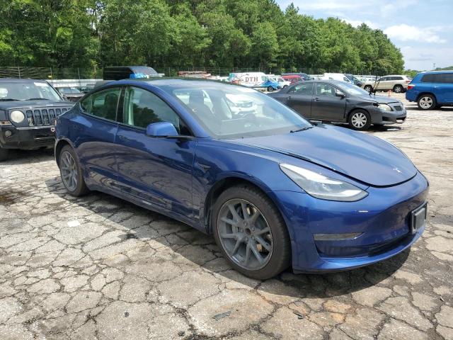 5YJ3E1EA1NF189966 - 2022 TESLA MODEL 3 BLUE photo 4