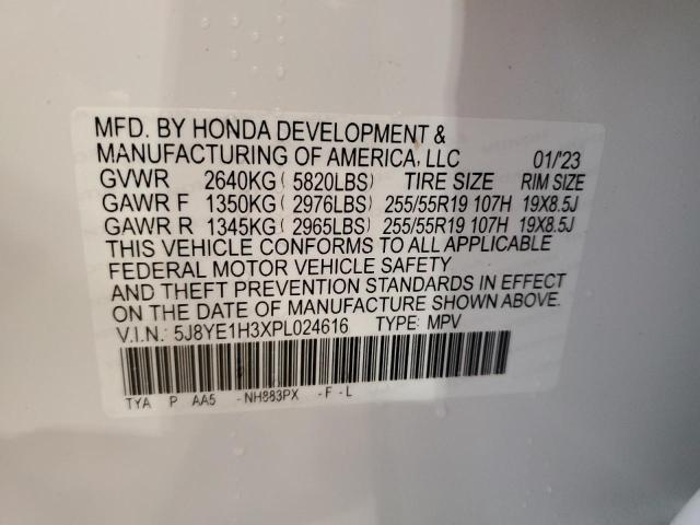 5J8YE1H3XPL024616 - 2023 ACURA MDX WHITE photo 13