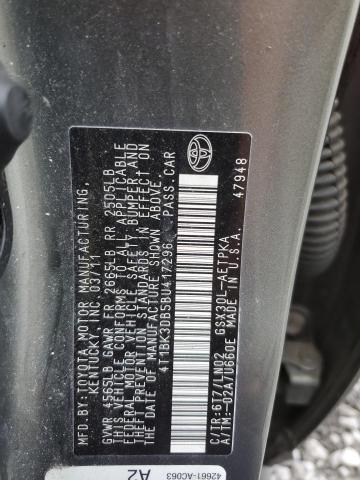 4T1BK3DB5BU417296 - 2011 TOYOTA AVALON BASE 绿色 照片 12