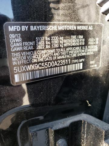 5UXWX9C55D0A23511 - 2013 BMW X3 XDRIVE28I BLACK photo 13