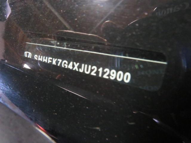 SHHFK7G4XJU212900 - 2018 HONDA CIVIC SPORT BLACK photo 10