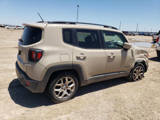 ZACCJABT0GPD01637 - 2016 JEEP RENEGADE LATITUDE TAN photo 3