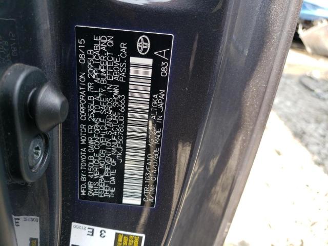 JTKJF5C78GJ016663 - 2016 TOYOTA SCION TC 灰色 照片 13