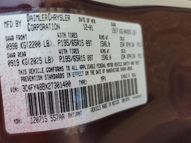 3C4FY48BX2T301400 - 2002 CHRYSLER PT CRUISER CLASSIC 紫色 照片 12