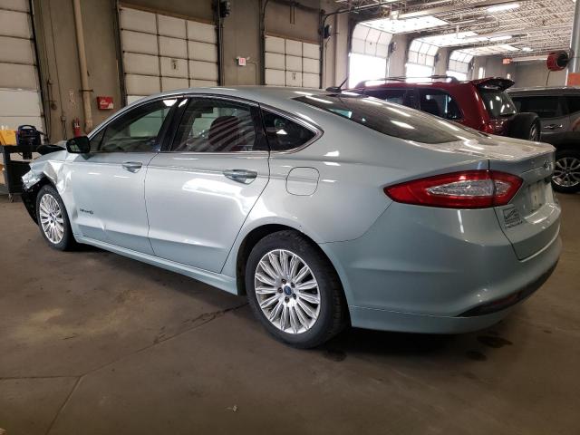 3FA6P0LU3DR184186 - 2013 FORD FUSION SE HYBRID TURQUOISE photo 2