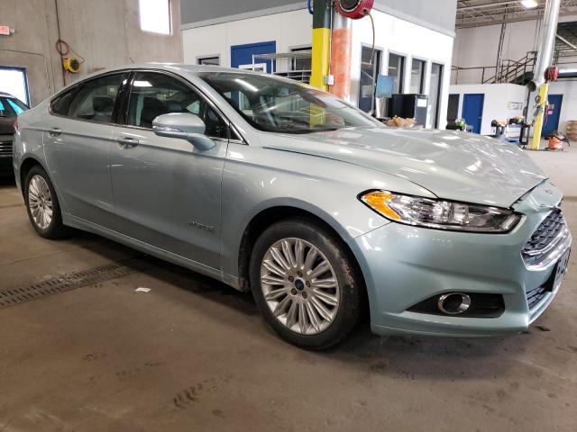 3FA6P0LU3DR184186 - 2013 FORD FUSION SE HYBRID TURQUOISE photo 4