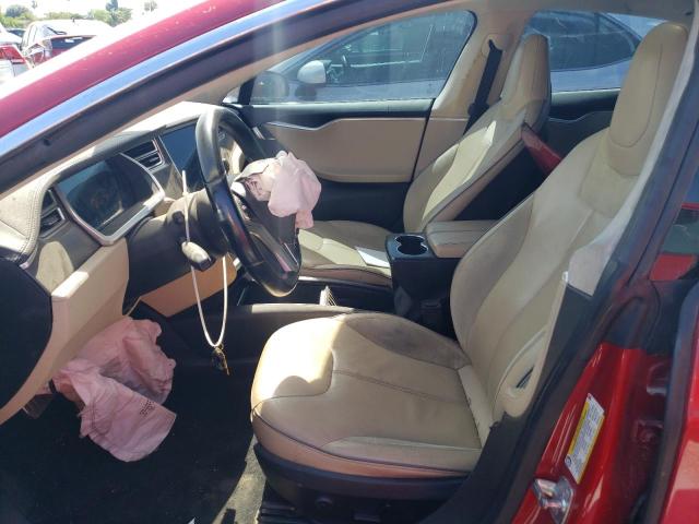 5YJSA1DP4DFP16216 - 2013 TESLA MODEL S Qırmızı foto 7